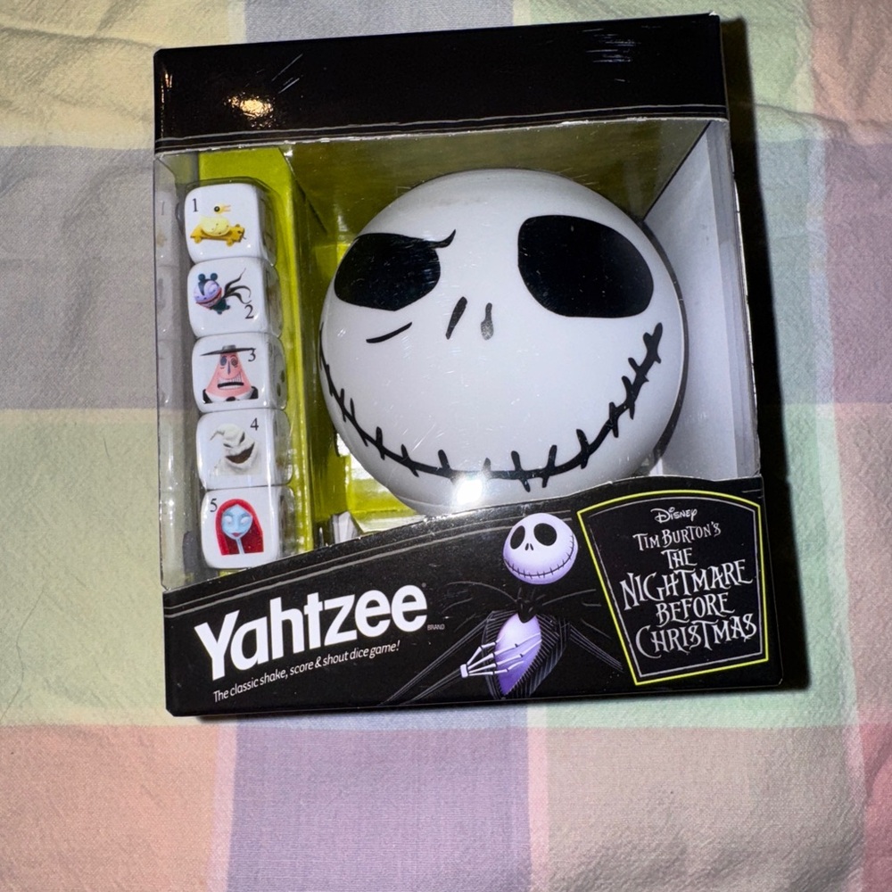 Disney Black and White Jack Skellington Yahtzee